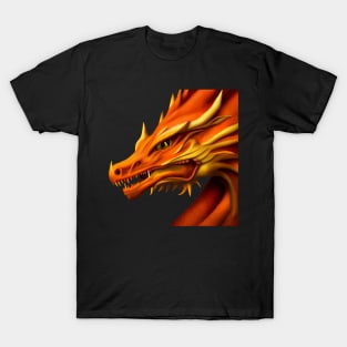 Orange Chinese Dragon T-Shirt